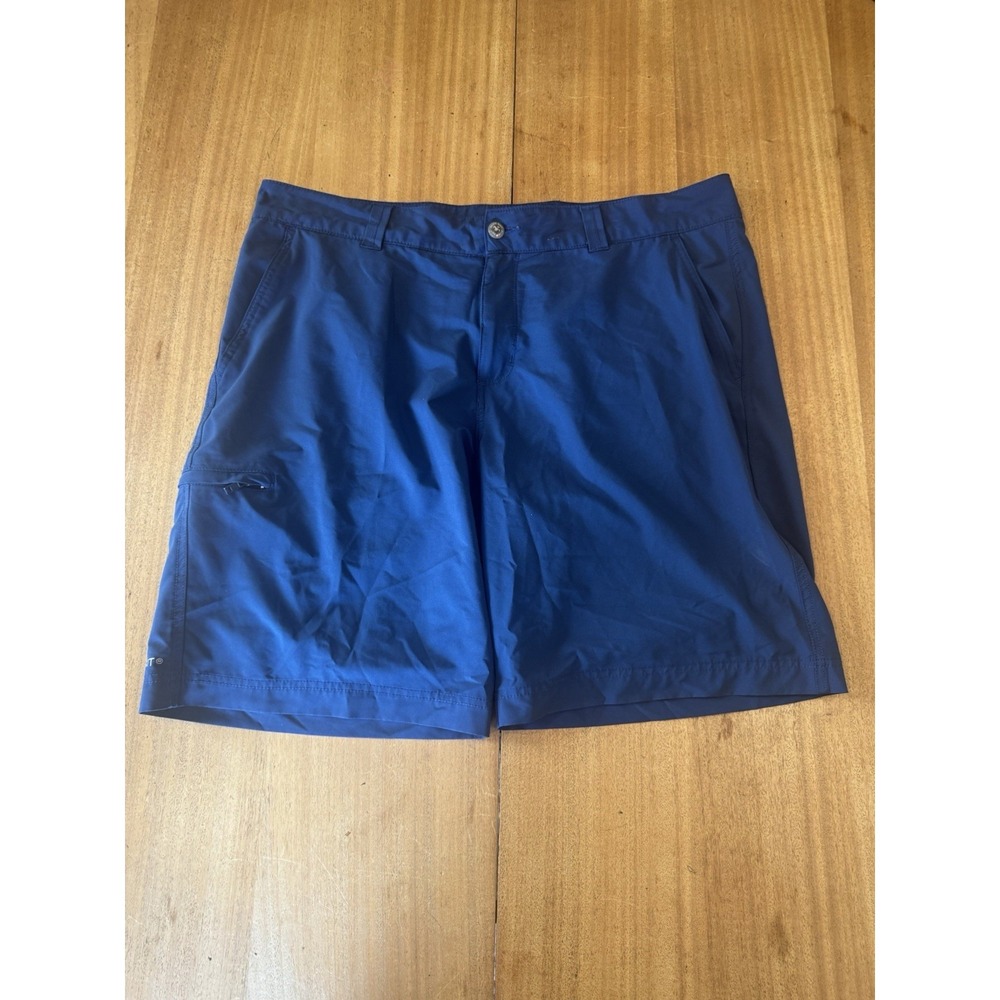 Silver Bait Mens 38 Blue Board Chino Zip Cargo Shorts Fishing Stretch 10" Inseam